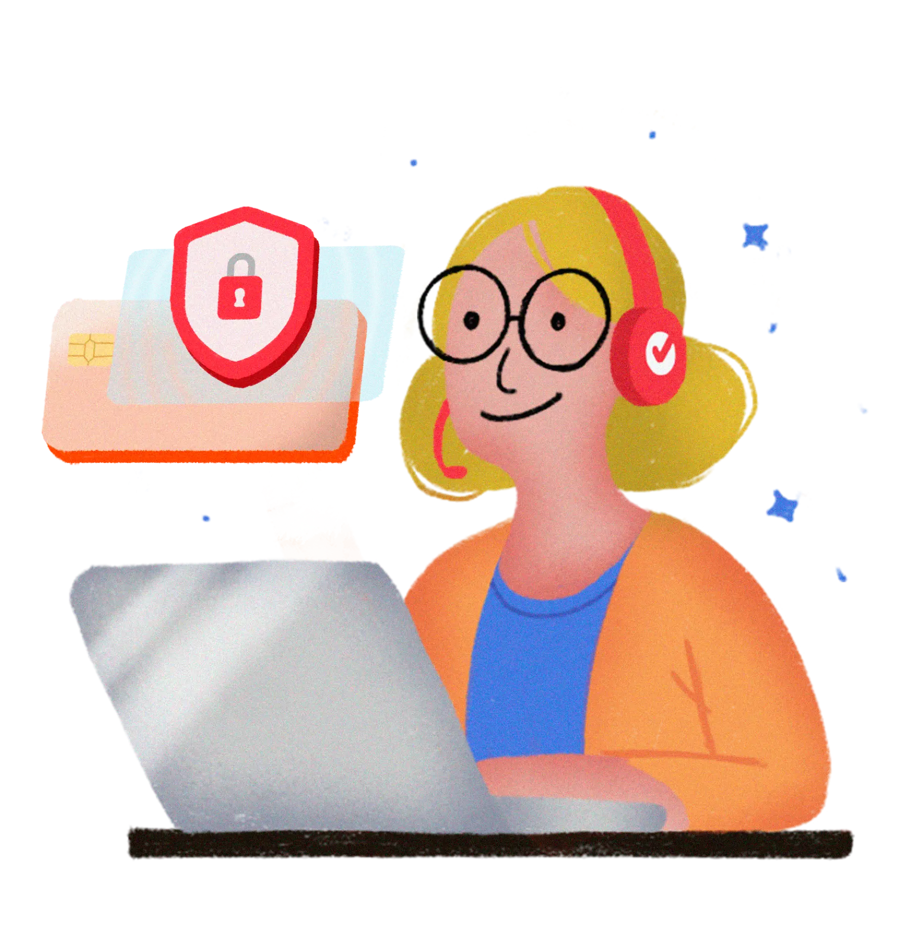 Support agent keeping your card payments safe